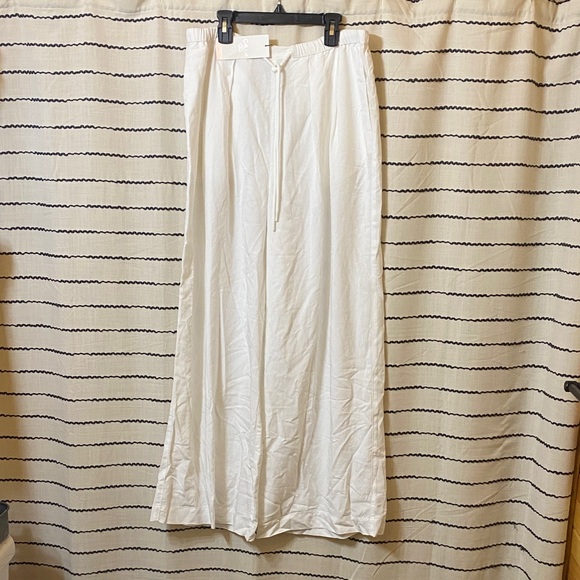 CALIA by Carrie Underwood White Swim Coverup/beach pants with pockets - Picture 1 of 5